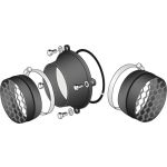 Inlet Adaptor with Two Guard Nets for Nederman N series fans N16 etc