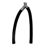 Y-piece for cars with dual exhaust pipes