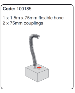 Purex 75mm - 75mm x 1.5M Connection Kit - 100185