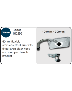 Purex 50mm S/S ARM KIT + 75mm Clear hood - 100292