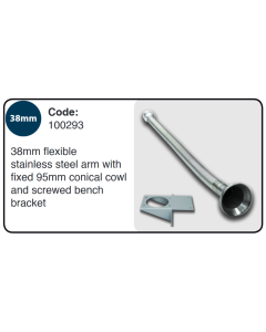 Purex 38mm S/S FLEXIBLE ARM KIT FIXED CONICAL - 100293