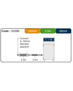 Purex 100mm - 80mm x 2.3m Connection Kit - 120288