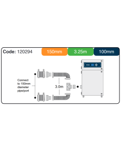 Purex 150mm - 100mm x 3.25m Connection Kit - 120294