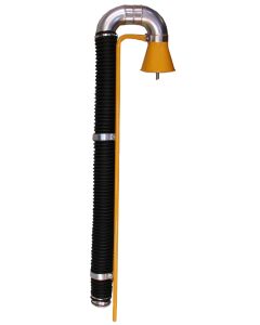 Extended nozzle for vertical exhaust pipes