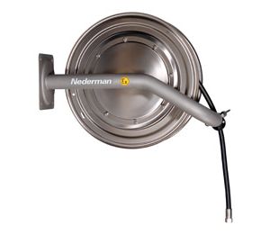 Nederman 886 Water / Compressed Air ATEX Stainless Steel Industrial Hose Reel