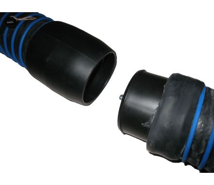 Nederman Quick Coupler with Rubber Sleeves and Hose Clips