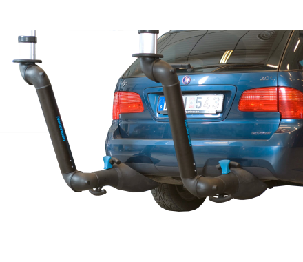 Dual exhaust tips on nederman touchless arm