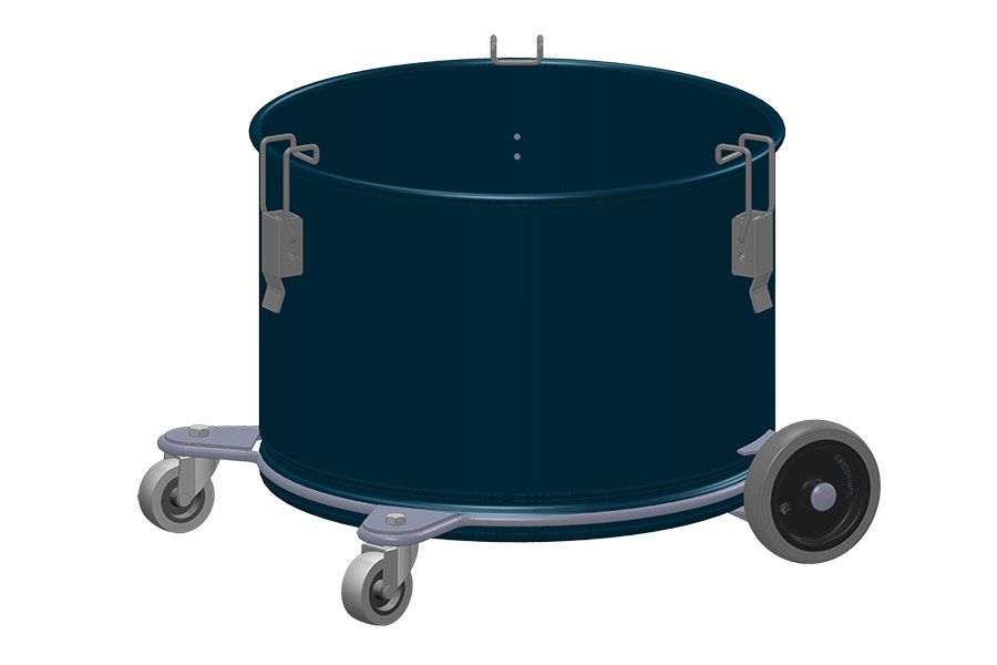 Dustcontrol Container 1800 Complete (with wheels)