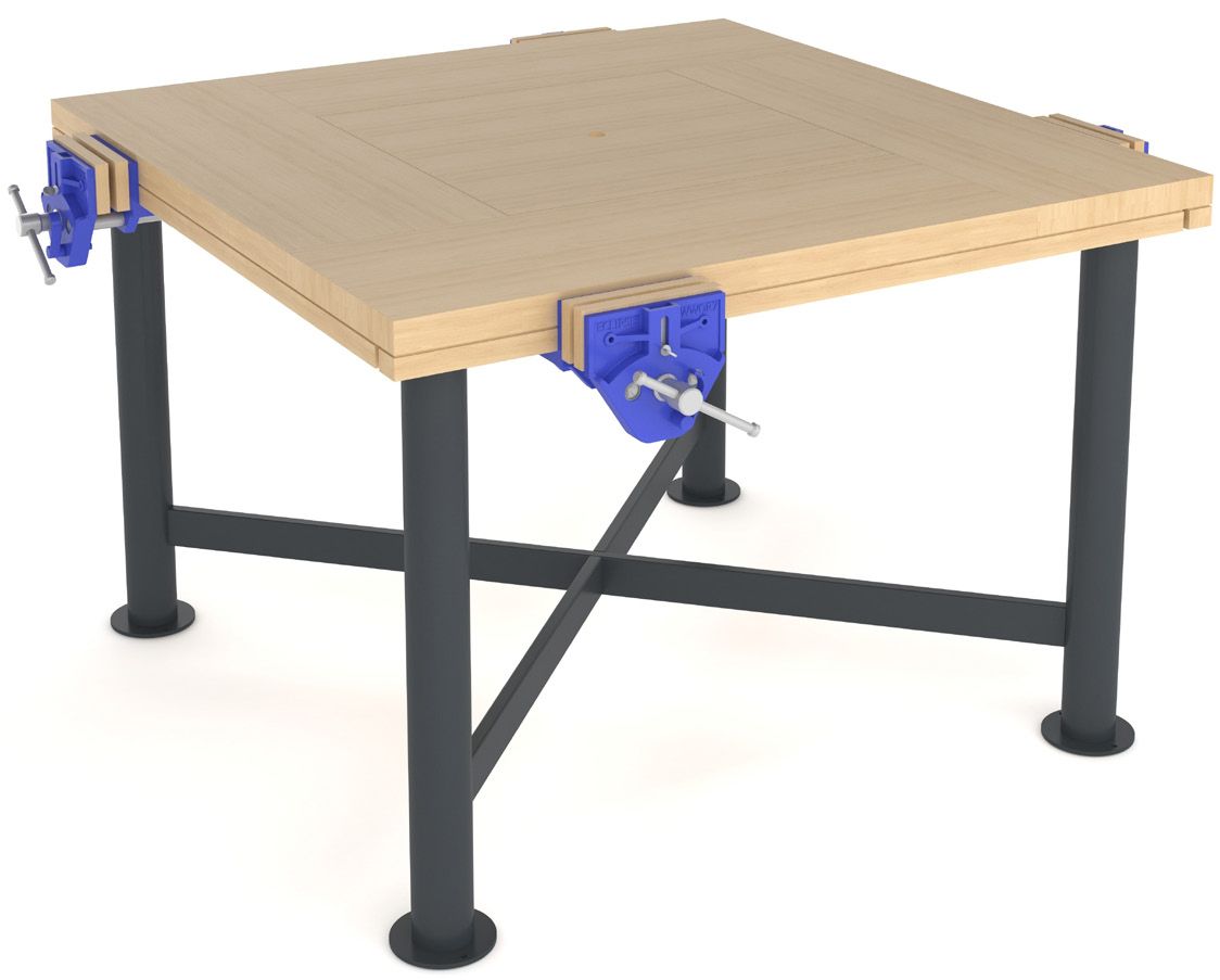 4 Person Beech Top Woodworking Bench