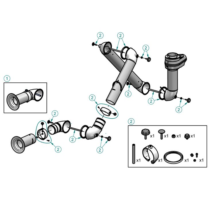 Link Assembly Kit for Nederman FX2 arm