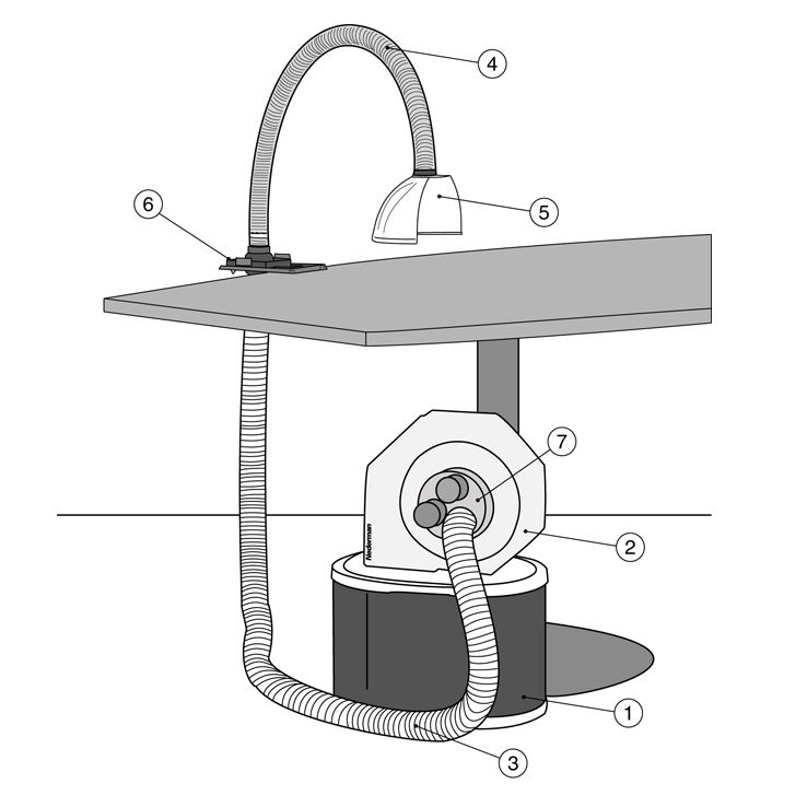 3-Way Extraction Adaptor for Nederman N3 Filter Thyristor Fan