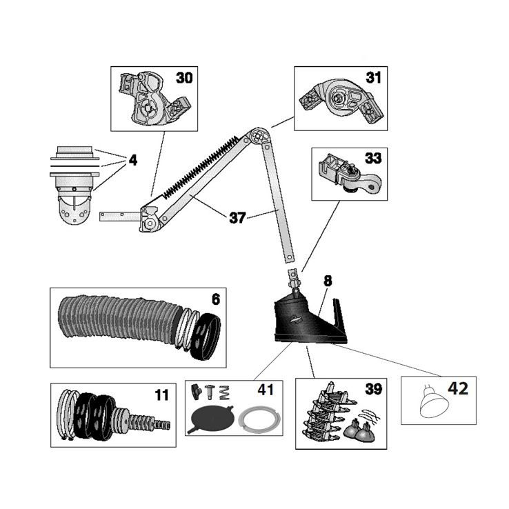 Hose for Nederman Standard Arm, Ø160mm, 4.6m complete