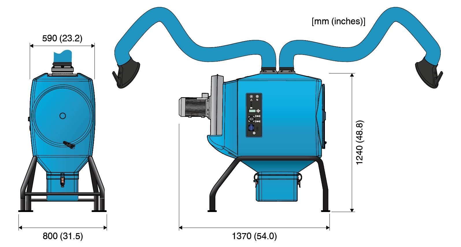 Nederman FilterBox Twin M - Floor Mounted