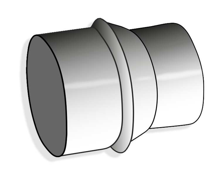Nederman Hose Reduction Connector (Galvanised Steel)