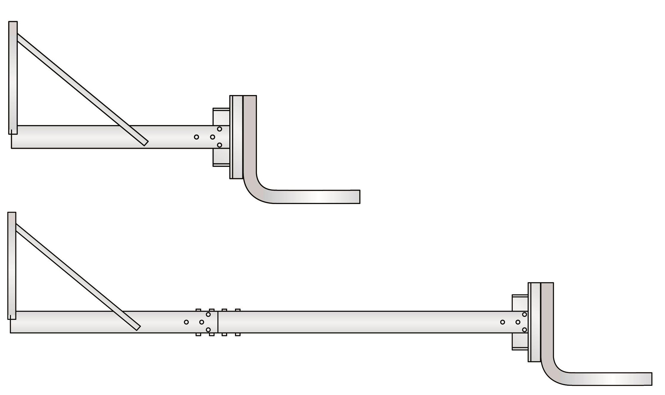 Extension Wall bracket for Nederman NEX HD/MD/D NEX arm