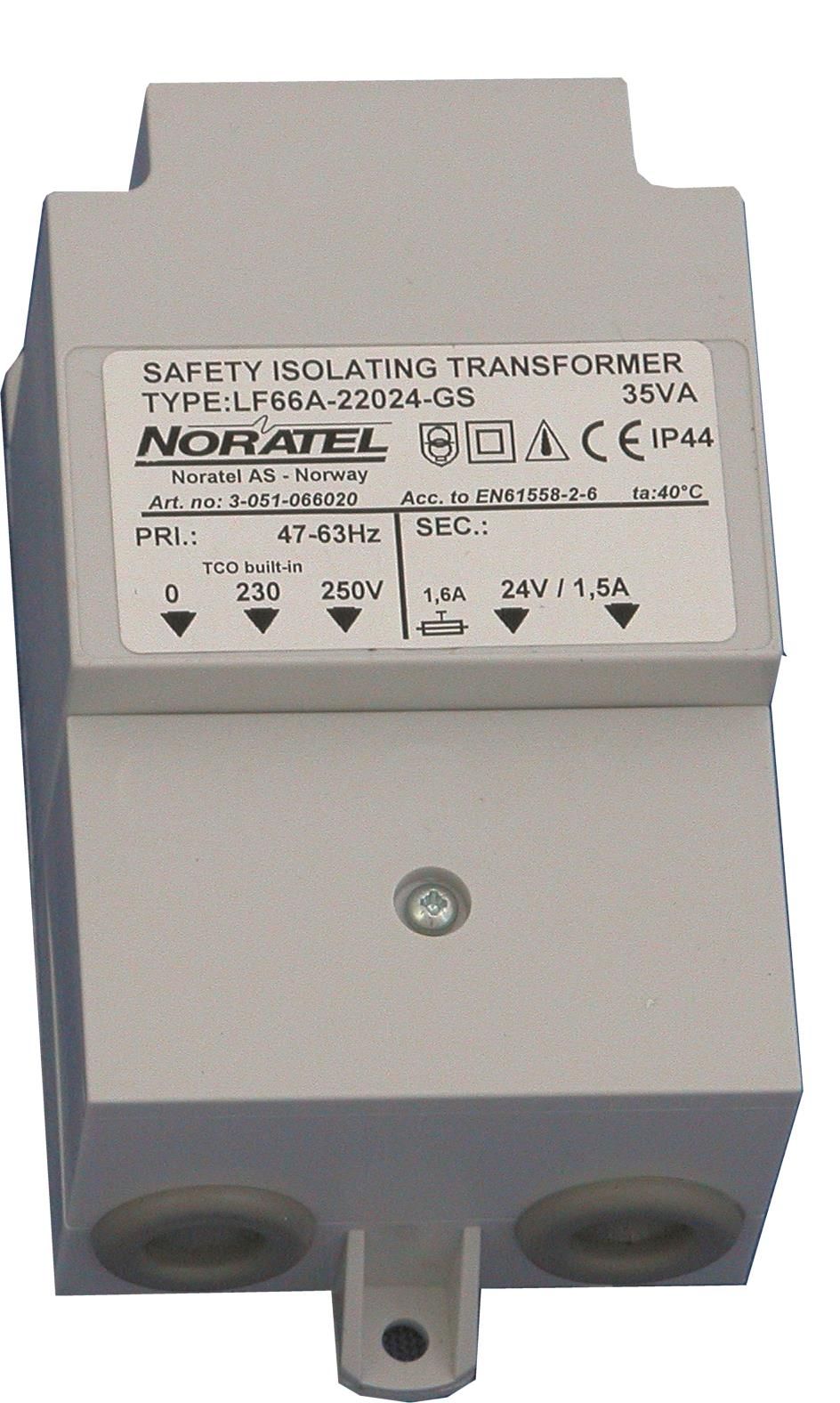 Nederman Transformer 230/250 V to 24 V. 25 VA.